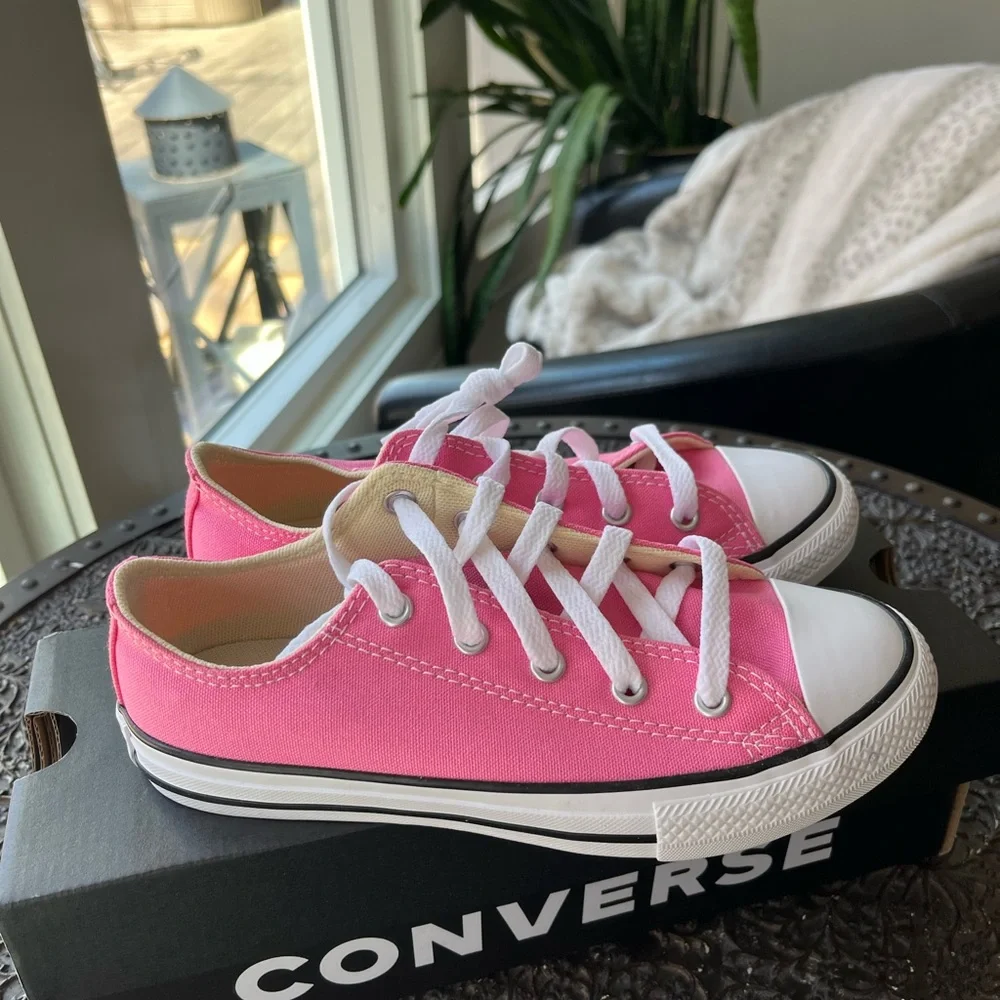 CONVERSE ALL STAR CHUCK TAYLOR CORE OX SNEAKERS PINK 2 YOUTH